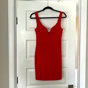 Sexy red mini dress perfect for a girls night out or date night!